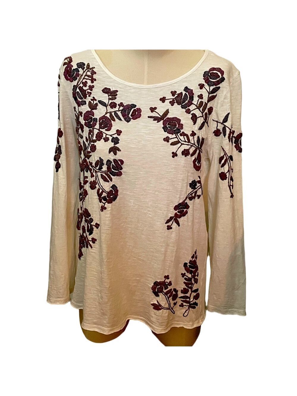 Embroidered Floral Top